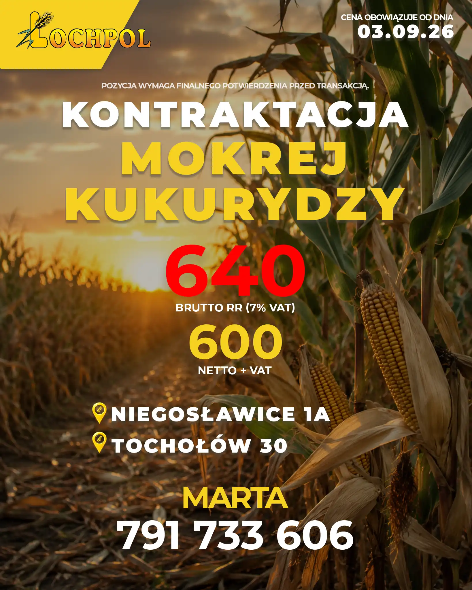 Łochpol – skup kukurydzy